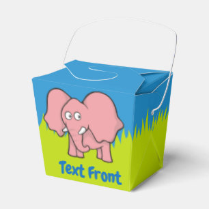 Rosa - förmånsruta för tecknad av elefant presentaskar