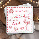 Rosa Förra samtalet om Kusten Bachelorette-partiet Pappersservett<br><div class="desc">Rosa Last Toast på Kusten Bachelorette Party Napkins</div>
