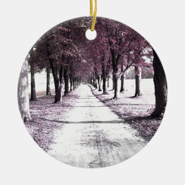 rosa Forrest Gump väg Julgransprydnad Keramik (Framsidan)