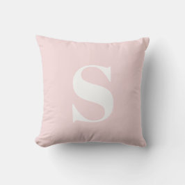 Rosa - första monogrammet utomhus Kudde