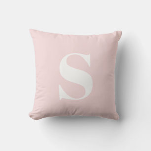 Rosa - första monogrammet utomhus Kudde