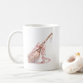 Rosa Förtrollad Häxbroommugg Kaffemugg