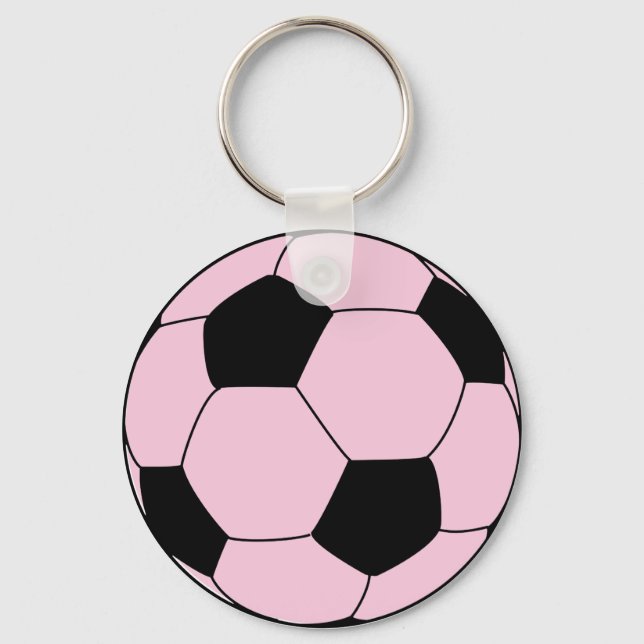 Rosa Fotboll Nyckelring (Framsida)
