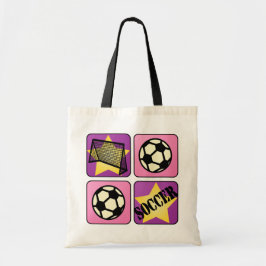 Rosa fotboll tygkasse