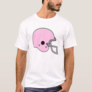 Rosa fotbollhjälm tee