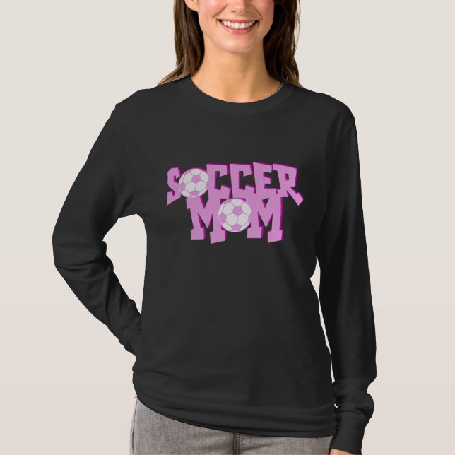 Rosa fotbollmamma tee (Framsida)