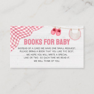 Rosa fotbollsbabyshowerböcker för bebis tilläggskort