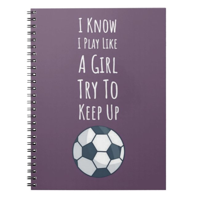 Rosa Fotbollsgåvor Spelare Lagsport Tjej Till Henn Anteckningsbok (Framsidan)