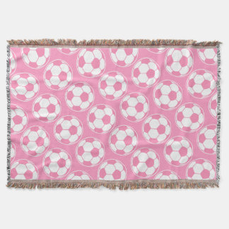 Rosa fotbollsmönster Screwball-grafik Filt