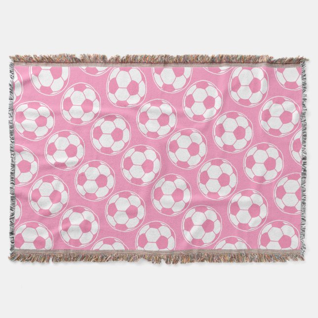 Rosa fotbollsmönster Screwball-grafik Filt (Framsidan)