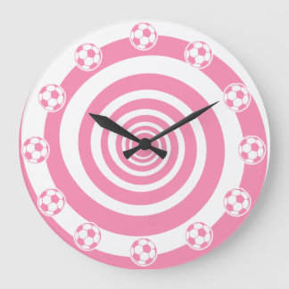 Rosa Fotbollsvirvel Skruvboll Grafik Stor Klocka