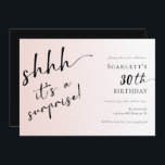 Rosa Foto 30:e födelsedag Party Inbjudningar<br><div class="desc">Surprise Modern  Rosa Photo 30:e 40:e Födelsedagsfest inbjudan. Inbjudan till eleganten kan redigeras så att den passar alla födelsedagsfester som slutar i en "th",  t.ex. 20:e,  25:e,  30:e,  35e,  40:e,  50,  60:e.</div>
