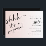 Rosa Foto 30:e födelsedag Party Inbjudningar<br><div class="desc">Surprise Modern  Rosa Photo 30:e 40:e Födelsedagsfest inbjudan. Inbjudan till eleganten kan redigeras så att den passar alla födelsedagsfester som slutar i en "th",  t.ex. 20:e,  25:e,  30:e,  35e,  40:e,  50,  60:e.</div>
