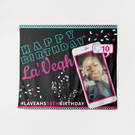 Rosa|Foto med blå mobiltelefon, Social och musik