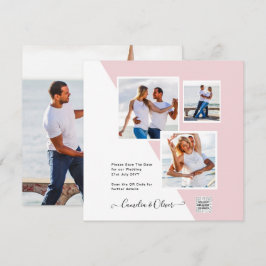  ROSA Fotobröllopsinbjudan QR-kodens Spara