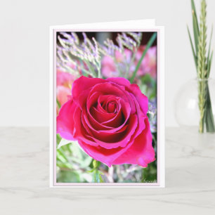 Rosa fotohälsningkort kort