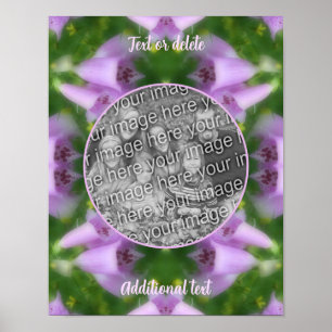 Rosa Foxglove Flowers Ram Skapar ditt eget foto Poster