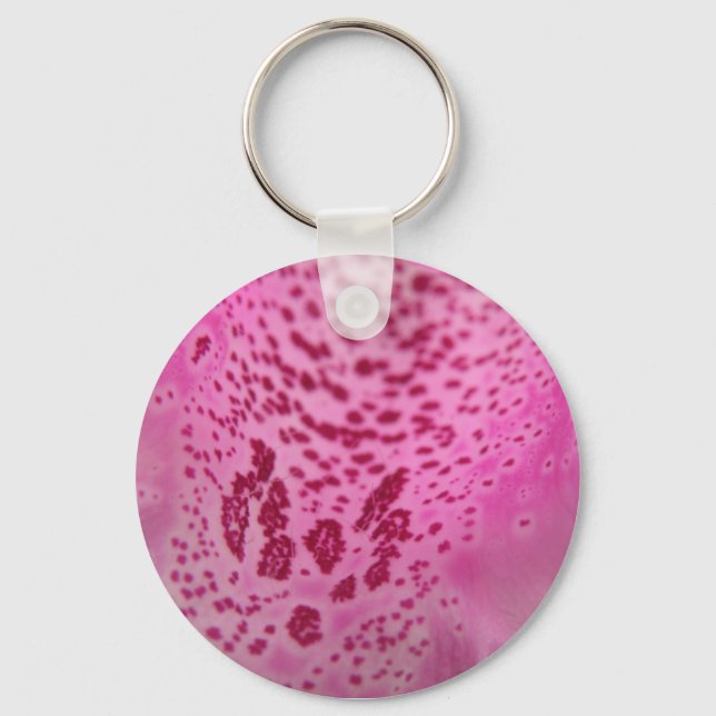 Rosa Foxglove Petal Keychain Nyckelring (Framsida)