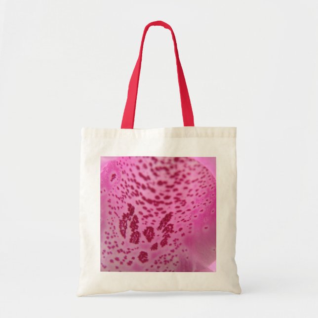 Rosa Foxglove Petal Tote Bag Tygkasse (Framsidan)
