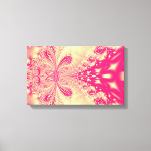 Rosa Fractal Canvas Art