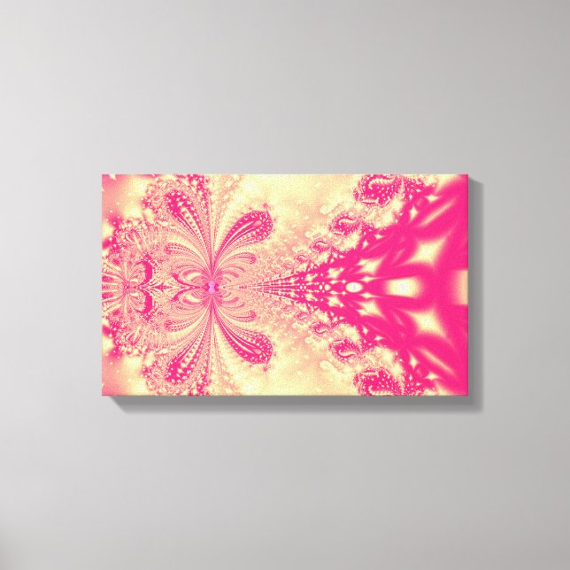 Rosa Fractal Canvas Art (Framsida)
