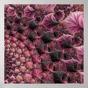 Rosa Fractal Poster