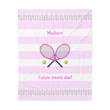 Rosa framtida tennis-stjärnans personlig strimlad