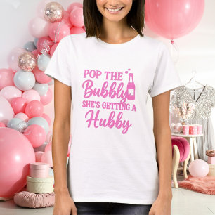 Rosa från Bachelorette-partiet stoppar bubblan T Shirt