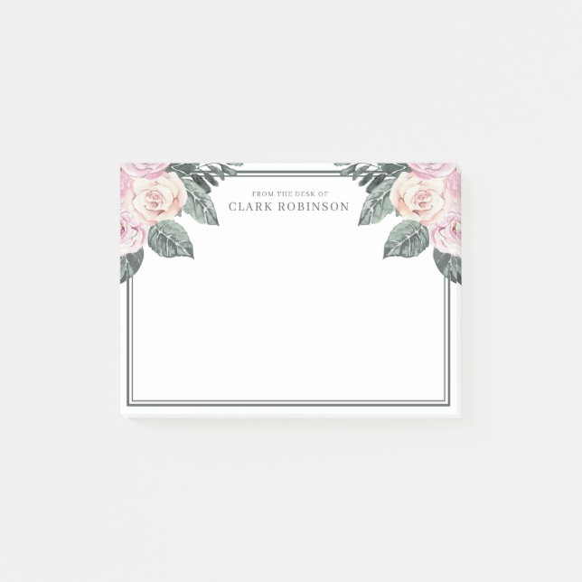  Rosa från vattenfärgens Ro Post-it Block (Framsida)