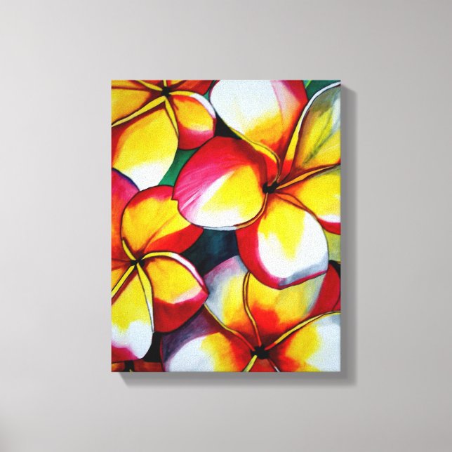 Rosa Frangipani Art canvas av Sacha Grossel Art (Framsida)