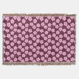 Rosa Frangipani Flower Seamless Mönster Filt