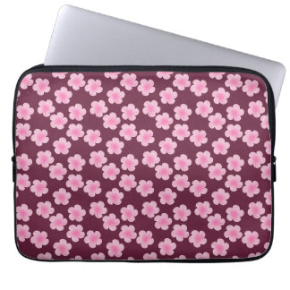 Rosa Frangipani Flower Seamless Mönster Laptop Fodral