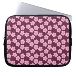 Rosa Frangipani Flower Seamless Mönster Laptop Fodral