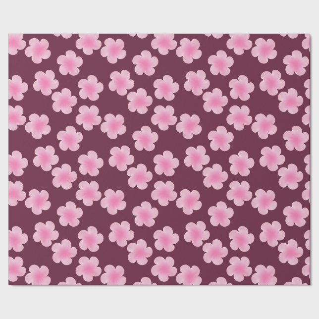 Rosa Frangipani Flower Seamless Mönster Presentpapper (Seam)