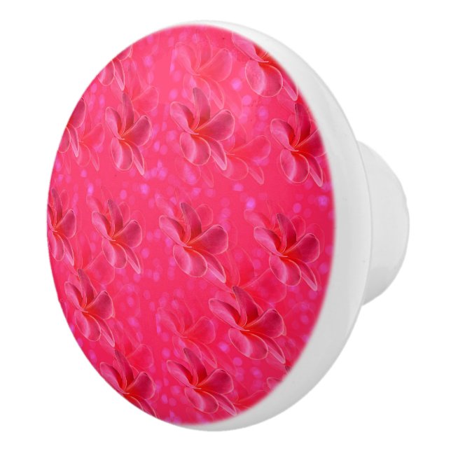 Rosa Frangipani Passion, Ceramic Draw Knob. Knopp (Höger)