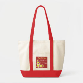 Rosa Frangipani Plumeria Blommigt Impulse Tote bag Tygkasse