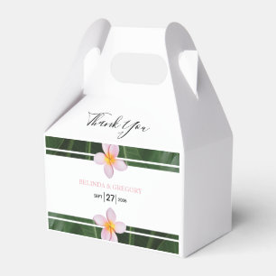 Rosa Frangipani Plumeria Bröllop Presentaskar