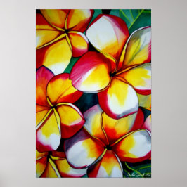 Rosa Frangipani poster av Sacha Grossel Art