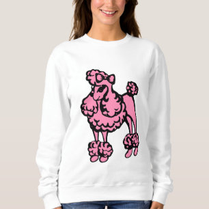 Rosa Fransk Pudel Sweatshirt Gift Tröja
