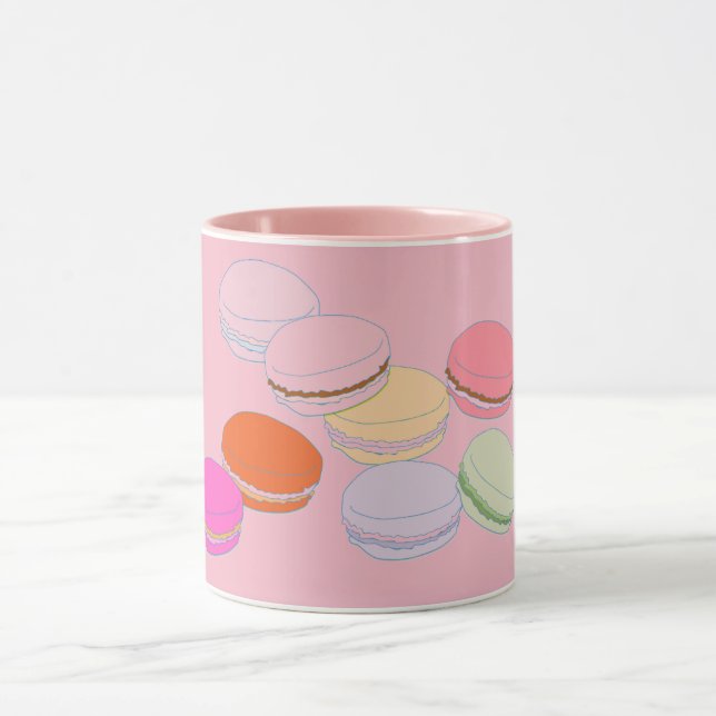 Rosa franskMacaron Coffeee mugg (Center)