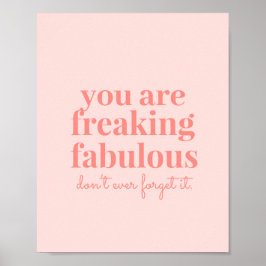 Rosa Freaking Fabulous Inspirational Quote Poster