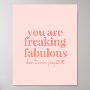 Rosa Freaking Fabulous Inspirational Quote Poster