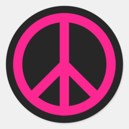 Rosa fredstecken-dekal runt klistermärke