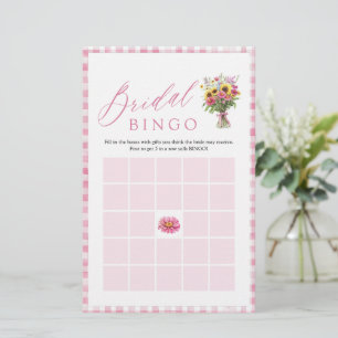 Rosa Fresh Off The Market Bröllopsdusch Bingo Spel