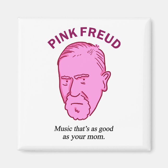 Rosa Freud Funny Music Psychology Pun Magnet (Framsidan)