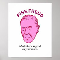 Rosa Freud Funny Music Psychology Pun Poster