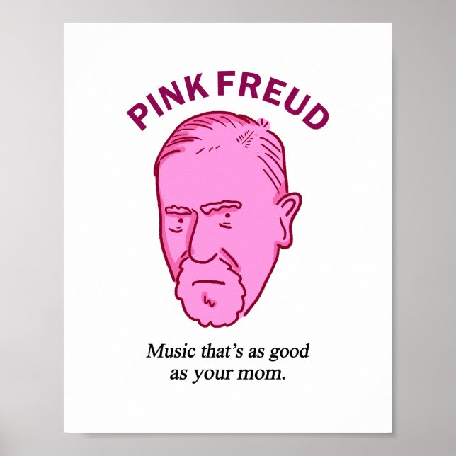 Rosa Freud Funny Music Psychology Pun Poster (Framsidan)
