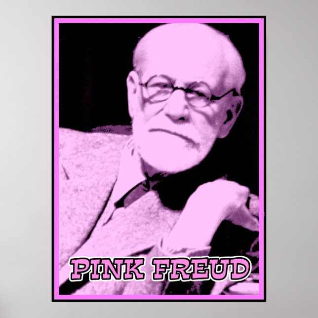 Rosa Freud Funny Poster Skriv ut (Framsidan)