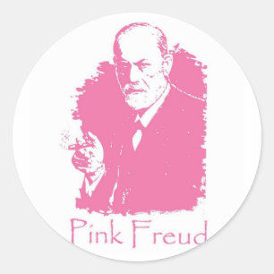 Rosa Freud Sticker Runt Klistermärke