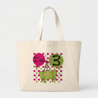 Rosa Frog Tshirts och gåvor från tredje födelsedag Jumbo Tygkasse